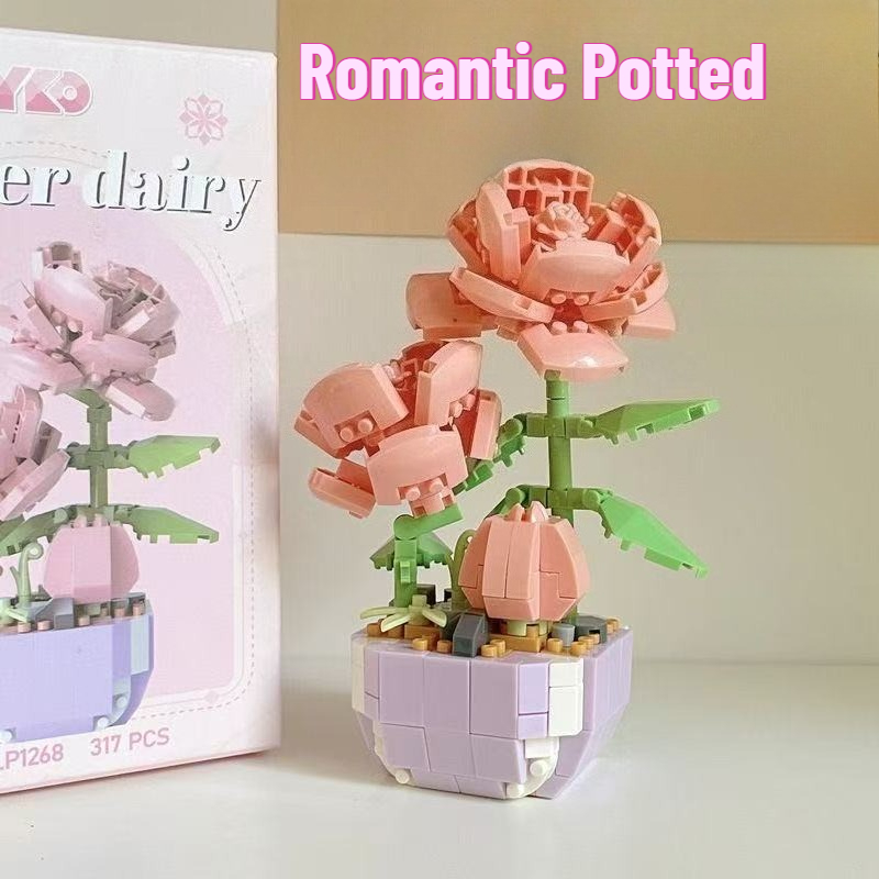 Bonsai Garden Lego Set - Mini Zestawy Klocków do Budowania Kwiatów