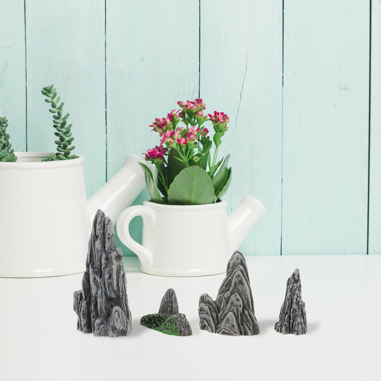 Bonsai Rock Garden - Miniaturowe dekoracje do bonsai, 4 sztuki,
