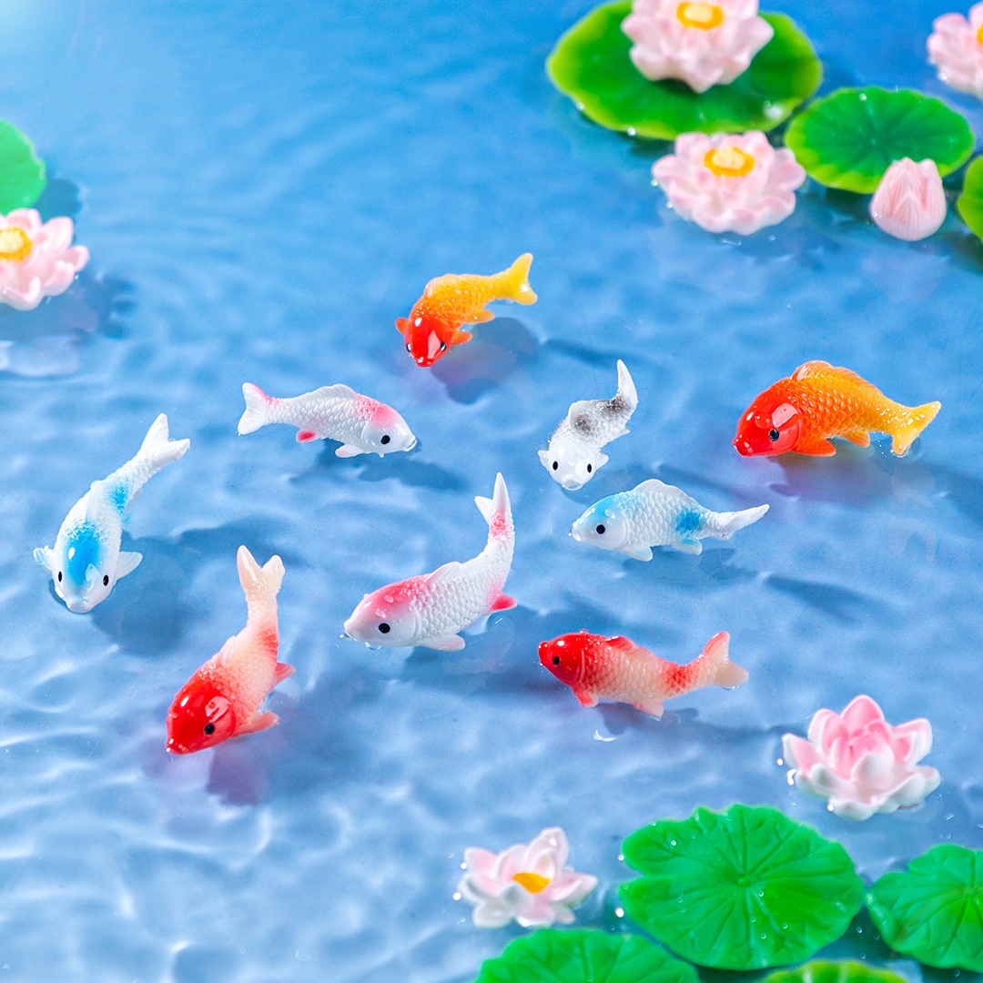 Bonsai Garden Ideas - 10 SZT. Mini Figurki Karpia Koi