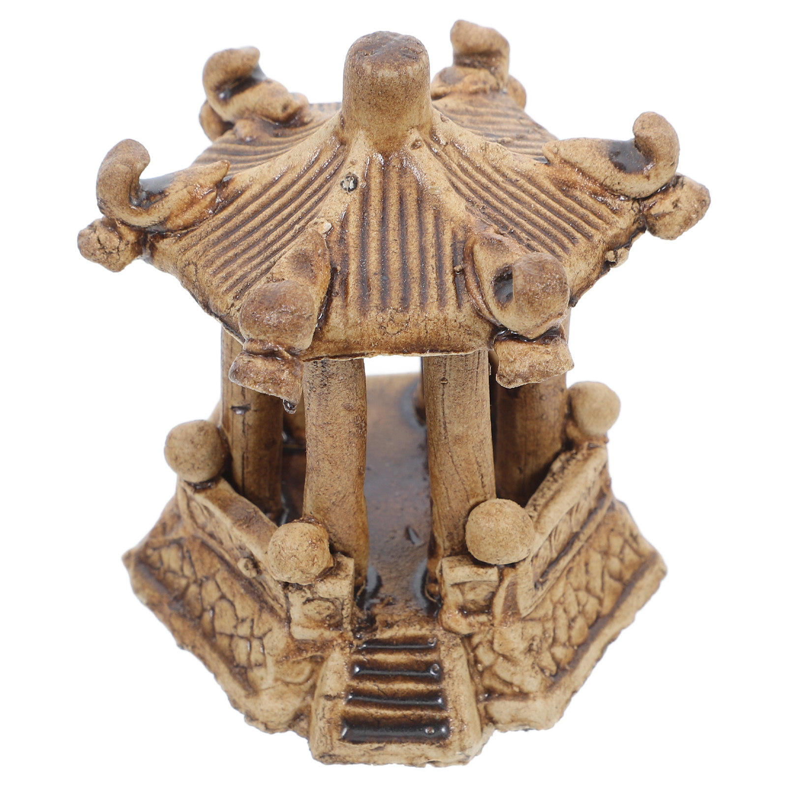 Landscape Bonsai Garden - Miniaturowa ceramiczna sześciokątna pagoda, statuetka, dekoracja