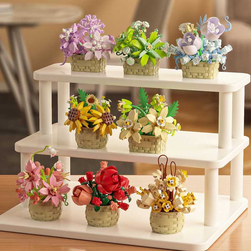 Bonsai Garden Lego Set - Zrób to sam MOC Doniczkowe Róże