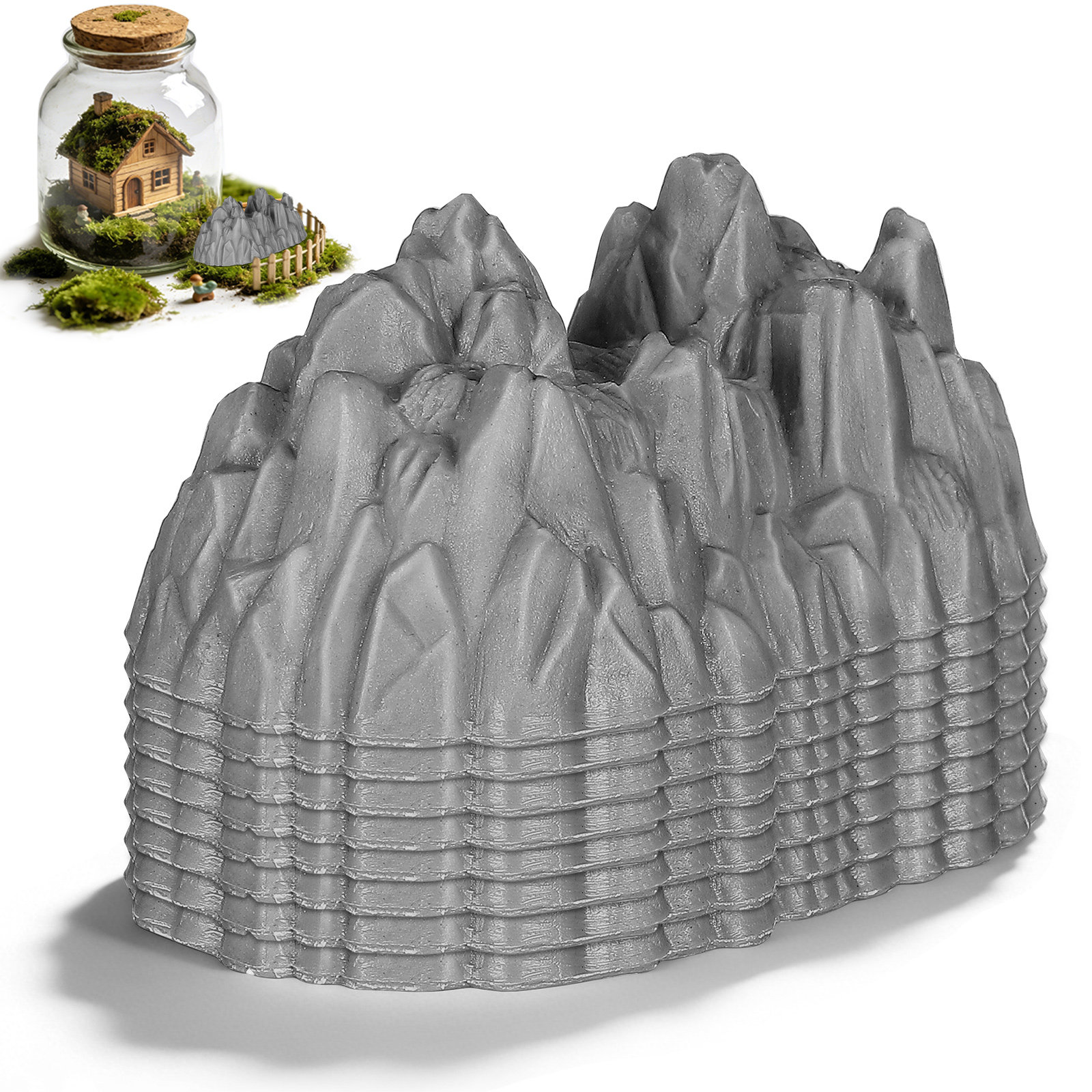 Bonsai Garden Ornaments - 20 szt. miniaturowych skałek plastikowych, imitacja