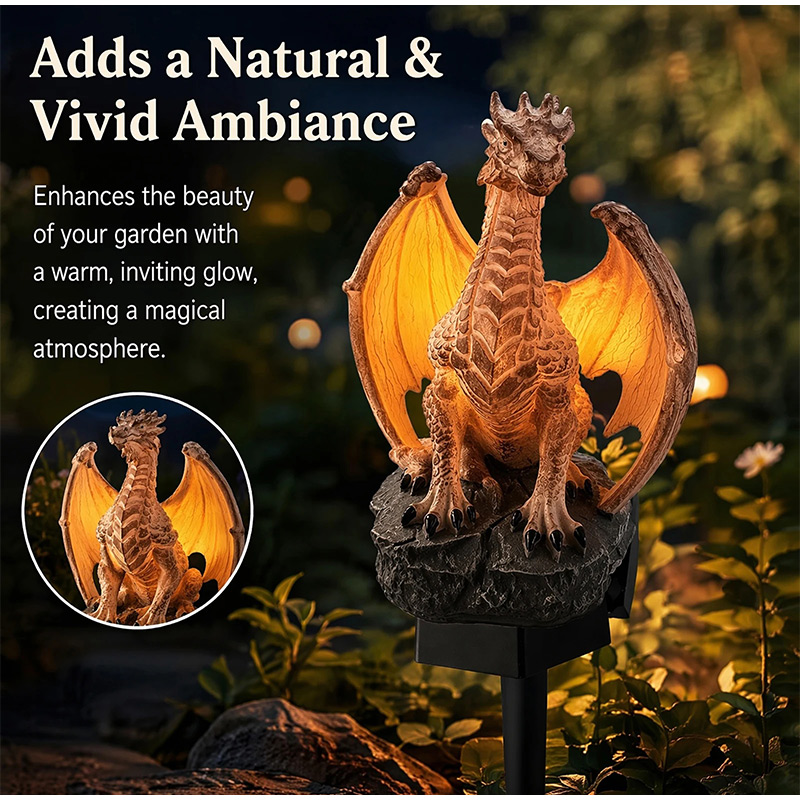 Lampa ogrodowa solarna Dragon  – Bonsai Garden Ornaments recenzja i cena