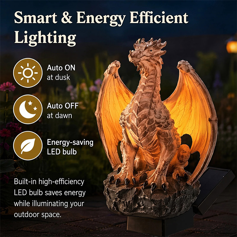 Lampa ogrodowa solarna Dragon  – Bonsai Garden Ornaments recenzja i cena