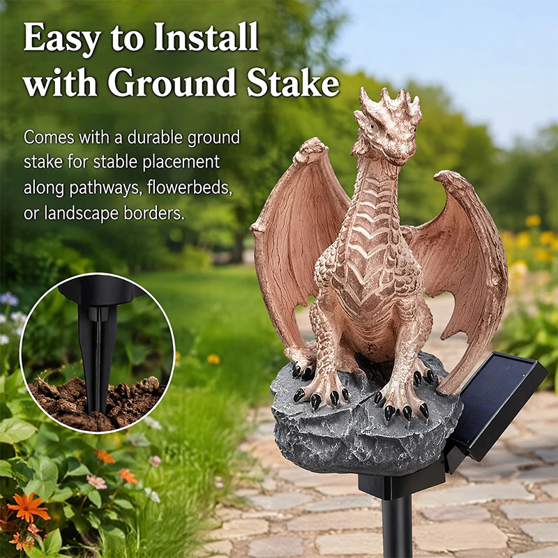 Lampa ogrodowa solarna Dragon  – Bonsai Garden Ornaments recenzja i cena