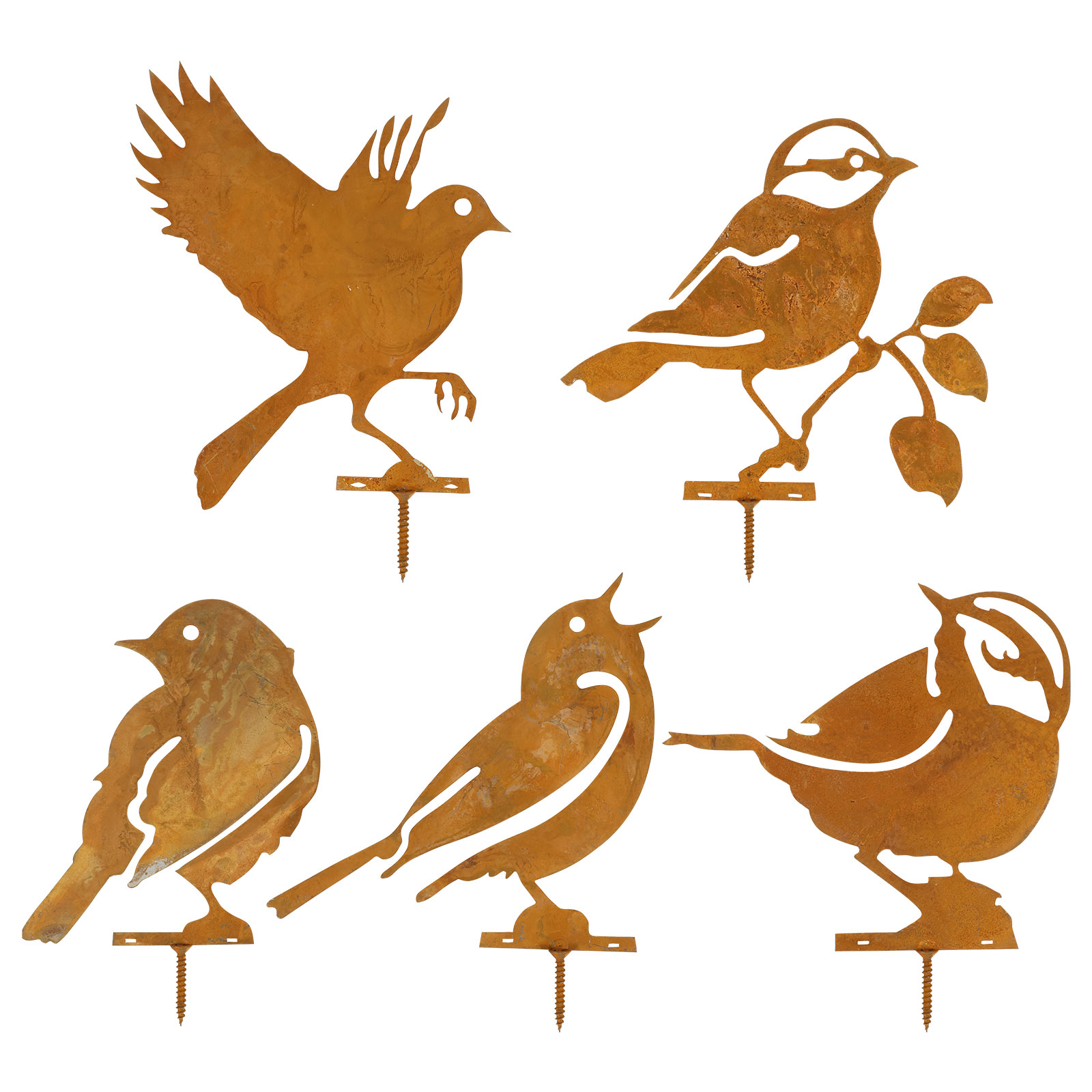 5Pcs Rusty Metal Bird Garden F – Bonsai Garden Ornaments recenzja i cena