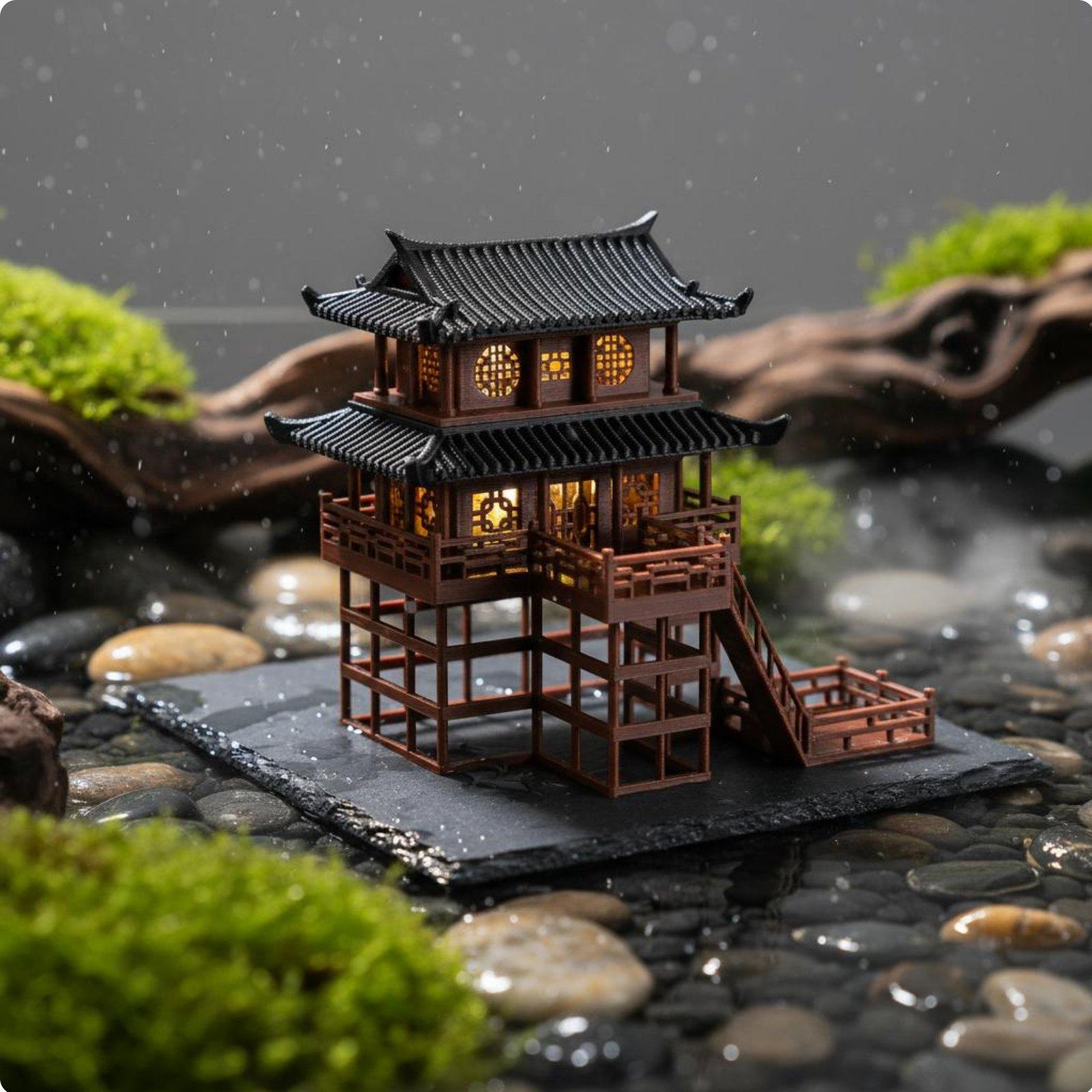 Plastikowa pagoda bonsai na st – Landscape Bonsai Garden recenzja i cena